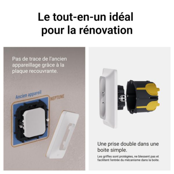 Détecteur de mouvement Neptune réglable - Finition Noire