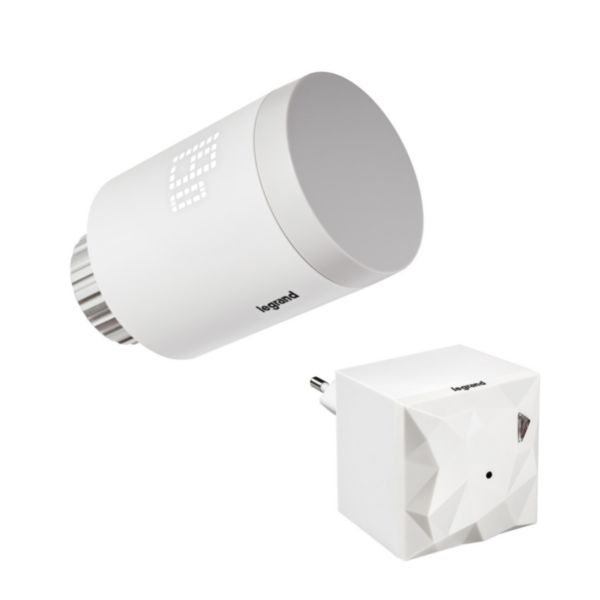 Pack tête thermostatique connectée avec 6 adaptateurs + Thermo Hub (passerelle)