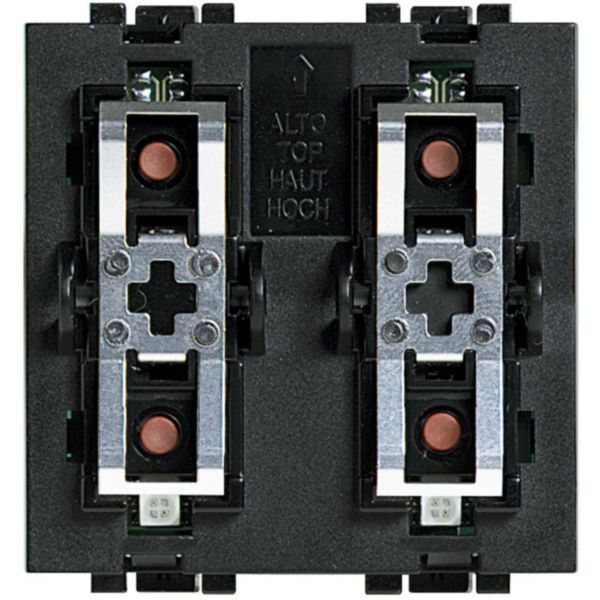Commande filaire BUS KNX Livinglight avec 1 ou 2 touches à 4 appuis à compléter d'une ou deux manettes