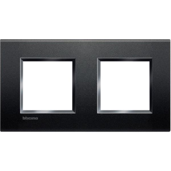 Plaque Livinglight Neutre 2+2 modules horizontal ou vertical - Anthracite