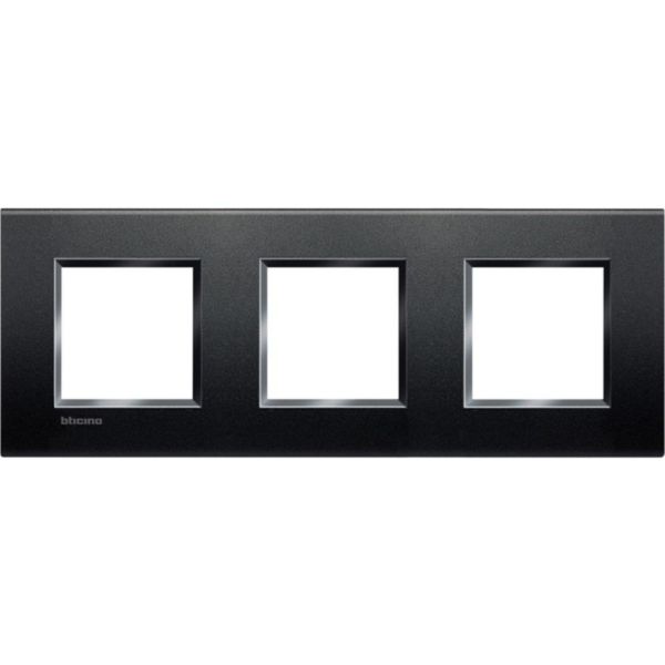 Plaque Livinglight Neutre 2+2+2 modules horizontal ou vertical - Anthracite
