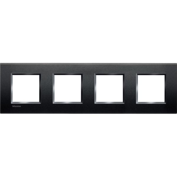 Plaque Livinglight Neutre 2+2+2+2 modules horizontal ou vertical - Anthracite