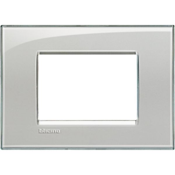 Plaque carrée LivingLight kristall 3 modules - gris