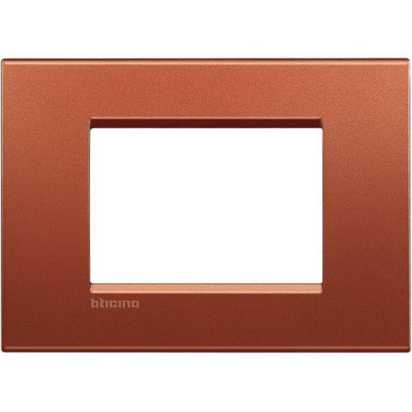 Plaque carrée LivingLight silk 3 modules - brique