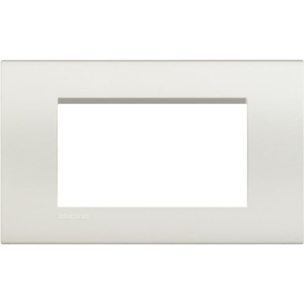 Plaque carrée LivingLight neutre 4 modules - blanc