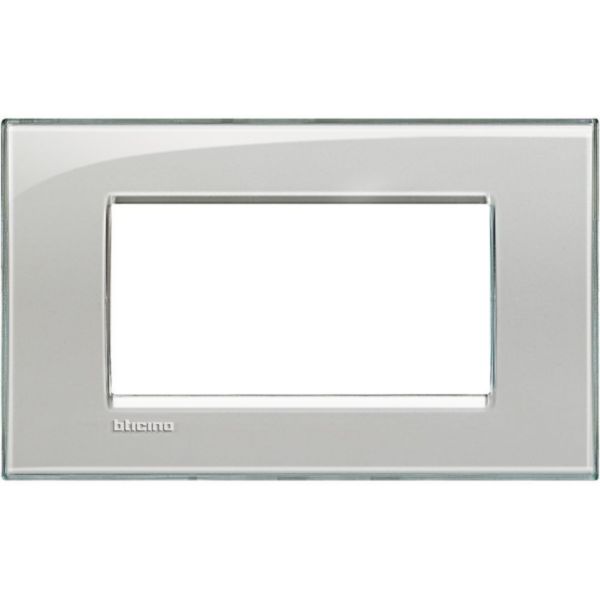 Plaque carrée LivingLight kristall 4 modules - gris