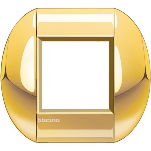 Plaque elliptique LivingLight métal 2 modules - or