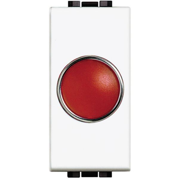 Témoin lumineux Livinglight diffuseur rouge - Blanc - 1 module