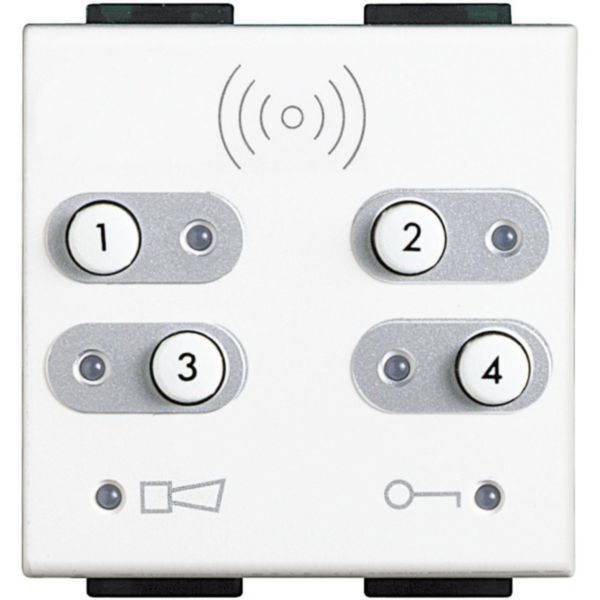 Récepteur zone 1/4 livinglight pour alarme intrusion myhome bus - blanc