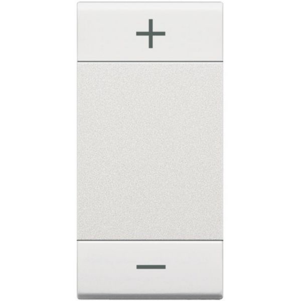 Manette Livinglight symbole + et - type bascule 1 module - blanc