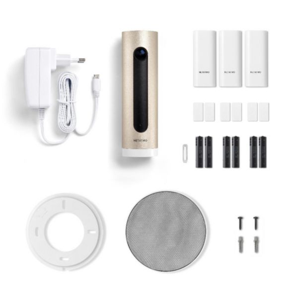 Système d’Alarme Vidéo Intelligent connecté Netatmo - kit avec 1 caméra intérieure + 1 sirène + 3 détecteurs d'ouverture