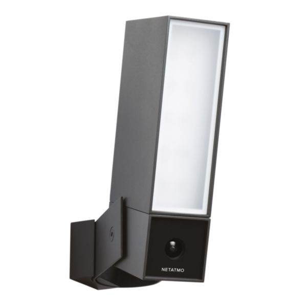 Caméra Extérieure Intelligente et connectée Netatmo projecteur LED inclus et alerte sur smartphone - alu/noir