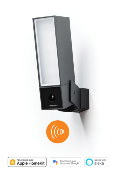 Caméra Extérieure Intelligente et connectée avec sirène Netatmo - alu/noir