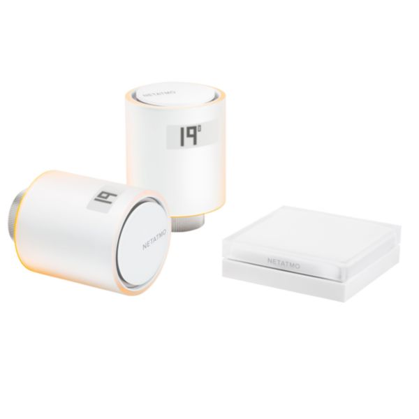 NVP-PRO Starter Pack pour logement collectif avec 2 Têtes Thermostatiques  Intelligentes et connectées Netatmo et 1 relais - professionnel