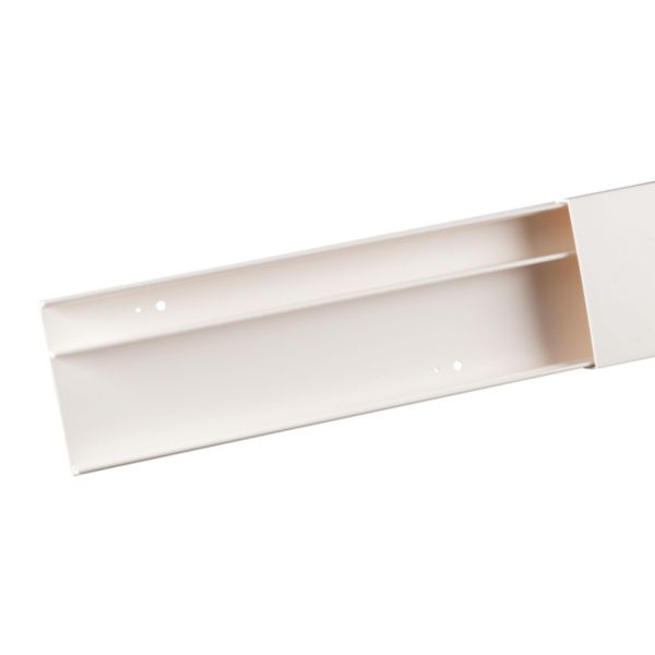 Moulure Keva 2 compartiments 75x20mm et longueur 2m livrée avec couvercle blanc Artic