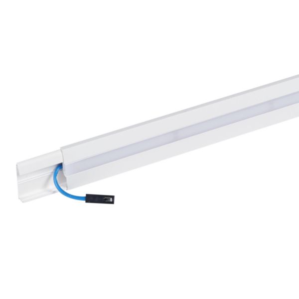Fond + couvercle Keva LED System pour moulure 40x12,5mm module Led bleu longueur 2m blanc Artic