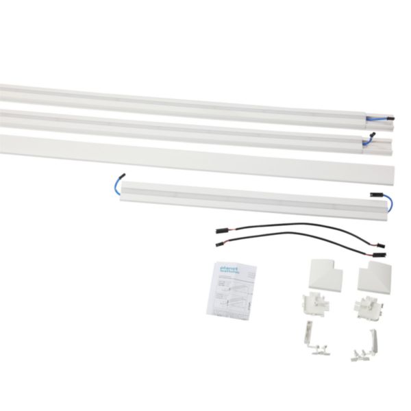 Kit Keva LED System complet pour contournement de porte avec Led bleu blanc Artic