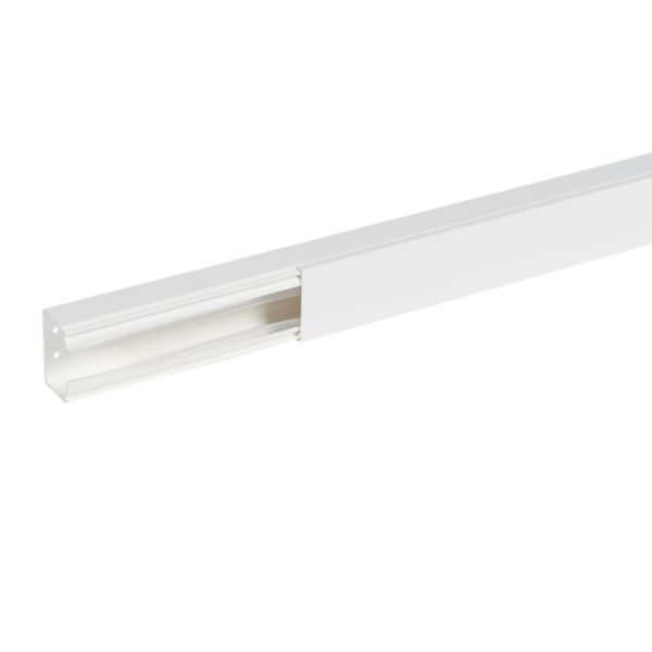 Goulotte de distribution Viadis 1 compartiment 60x40mm et longueur 2m livrée avec couvercle blanc Artic