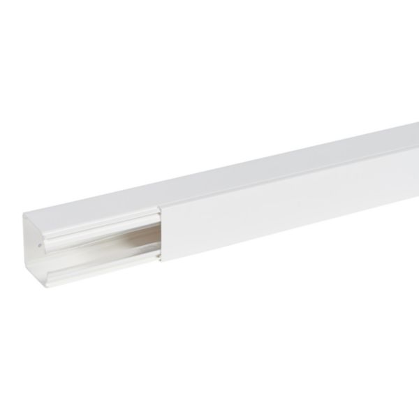 Goulotte de distribution Viadis 1 compartiment 60x60mm et longueur 2m livrée avec couvercle blanc Artic