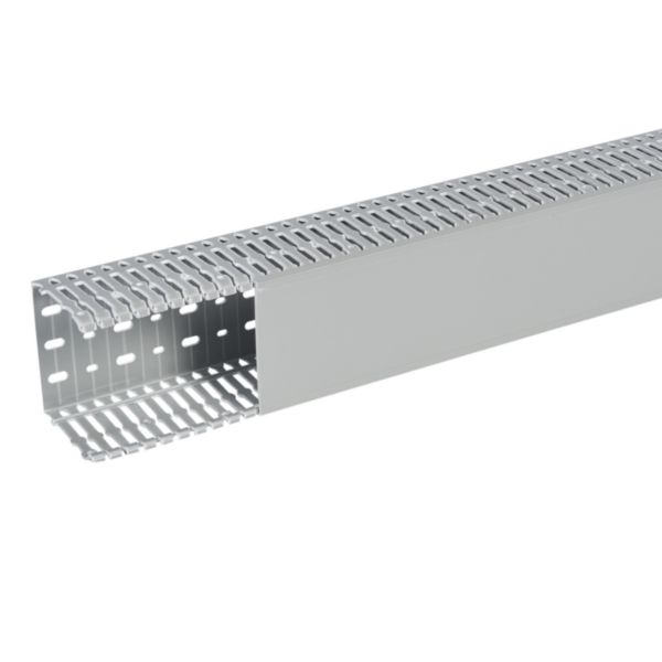 Goulotte de câblage 100x80mm - Fond + couvercle 2m - Découpe latérale - Sécabilité rapide à la main ou à la pince coupante - PVC Gris - Page 2