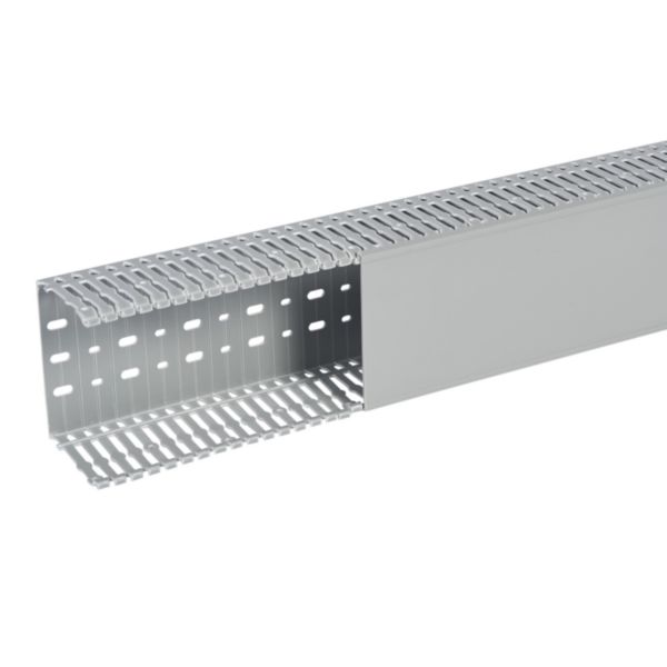 Goulotte de câblage 120x80mm - Fond + couvercle 2m - Découpe latérale - Sécabilité rapide à la main ou à la pince coupante - PVC Gris - Page 3