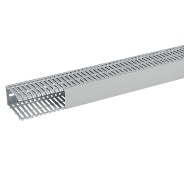 Goulotte de câblage 60x100mm - Fond + couvercle 2m - Découpe latérale - Sécabilité rapide à la main ou à la pince coupante - PVC Gris - Page 2