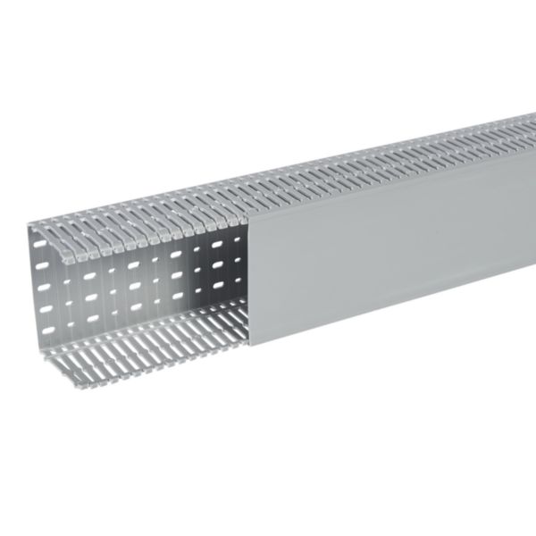 Goulotte de câblage 150x100mm - Fond + couvercle 2m - Découpe latérale - Sécabilité rapide à la main ou à la pince coupante - PVC Gris - Page 2