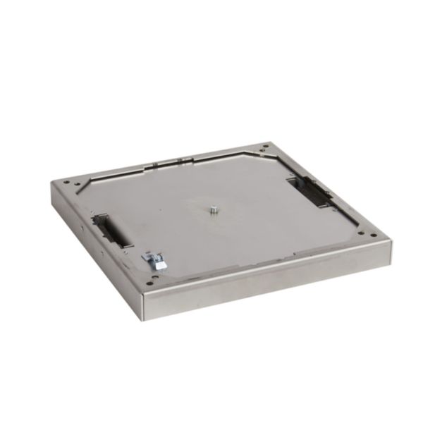 Boîte de sol Logix 24 modules haute résistance pour chape béton - Sortie de câble latérale - IP30 - Couvercle finition au choix