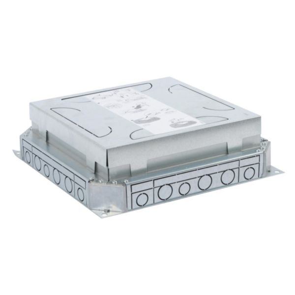 Boite d'encastrement IP44 (ht mini 65 mm / ht maxi 90 mm) pour installation d'une boite de sol carrelage affleurante dans sol béton