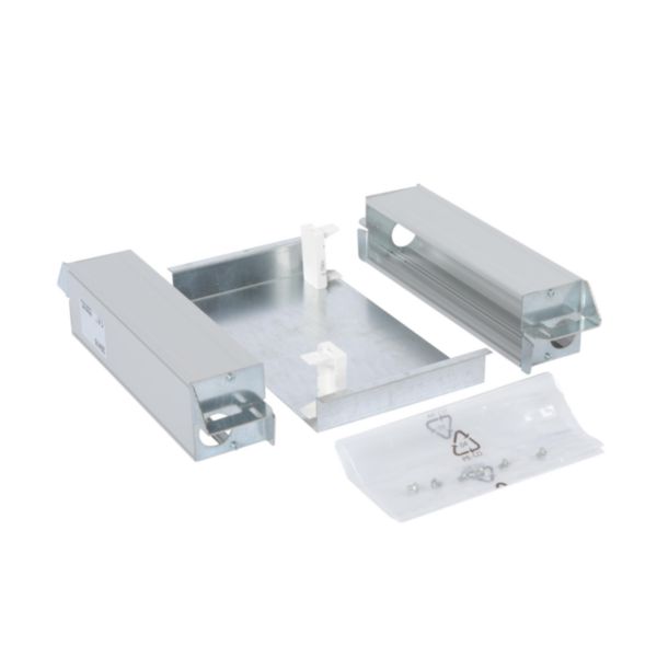 Support 8 modules verticaux pour boîte de sol carrelage affleurante IP44, pouvant recevoir 4 appareillages 45