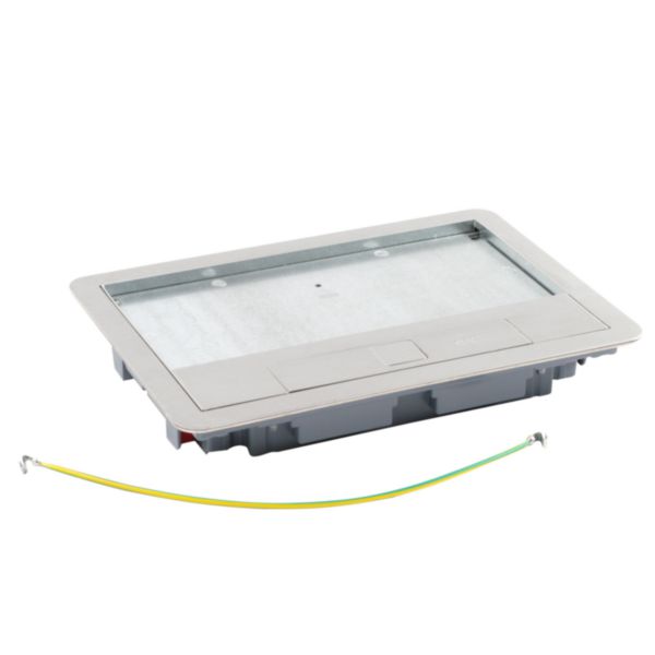 Cadre + couvercle pour boîte standard métal en finition inox 8/12m