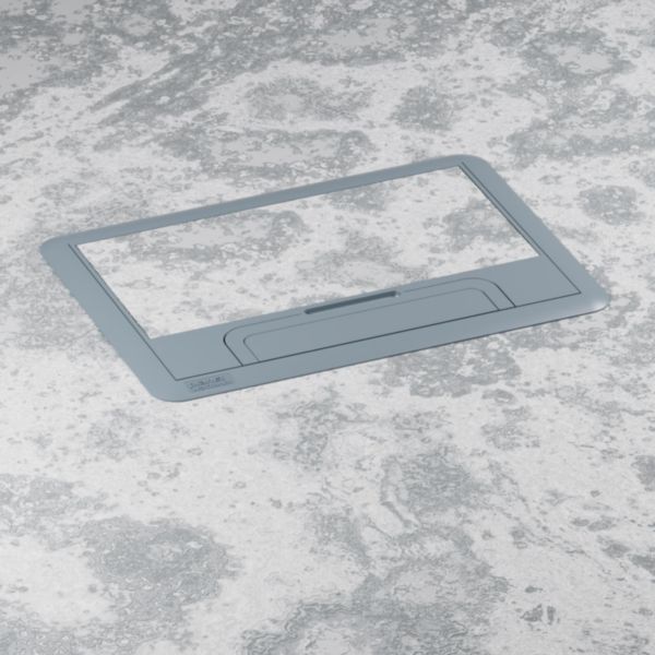 Boîte de sol Logix 8 modules verticaux avec couvercle recouvrant plastique - pour sol béton