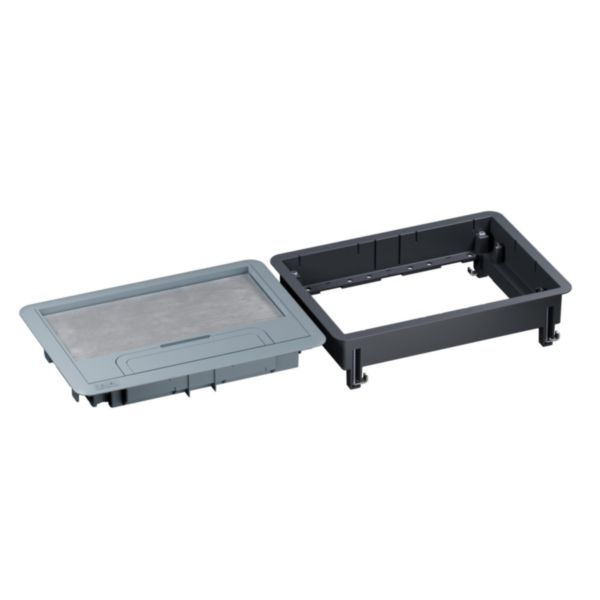Trappe de visite Logix avec couvercle recouvrant plastique 203x286mm - hauteur réglable 73mm - pour plancher technique