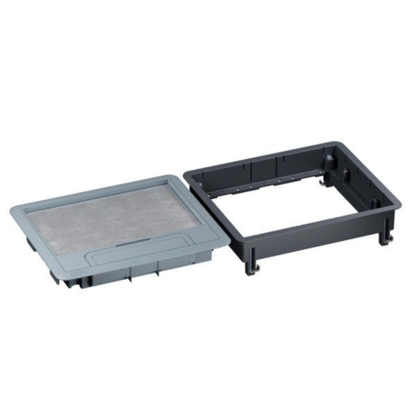 Trappe de visite Logix avec couvercle recouvrant plastique 241x286mm - hauteur réglable 73mm - pour plancher technique