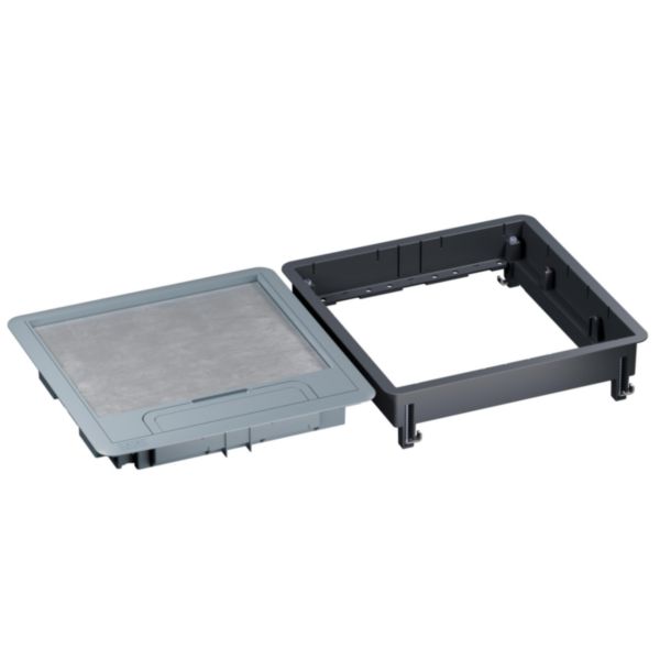 Trappe de visite Logix avec couvercle recouvrant plastique 286x286mm - hauteur réglable 73mm - pour plancher technique