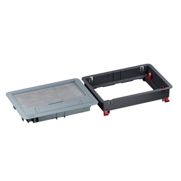Trappe de visite Logix avec couvercle recouvrant plastique 203x286mm - hauteur réglable 73mm - pour sol béton