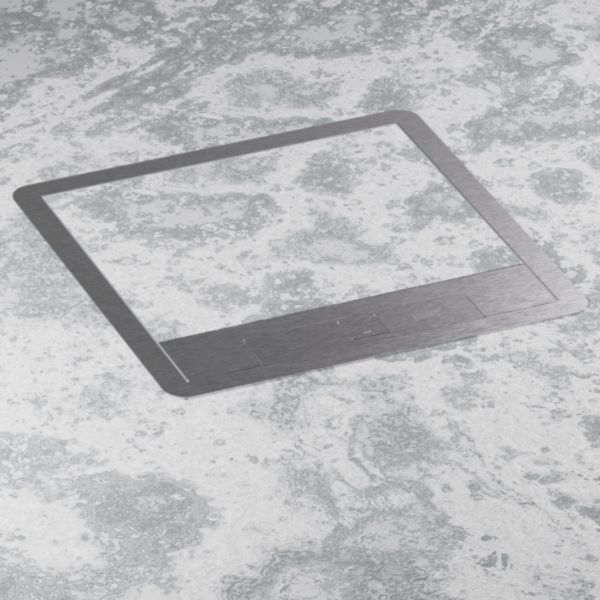 Boîte de sol Logix 16 modules verticaux avec couvercle recouvrant métal - pour plancher technique
