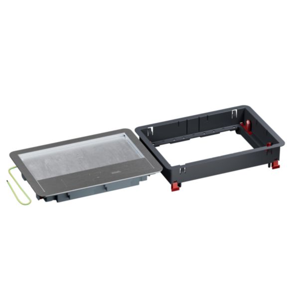 Trappe de visite Logix avec couvercle recouvrant métal 203x286mm - hauteur réglable 73mm - pour sol béton