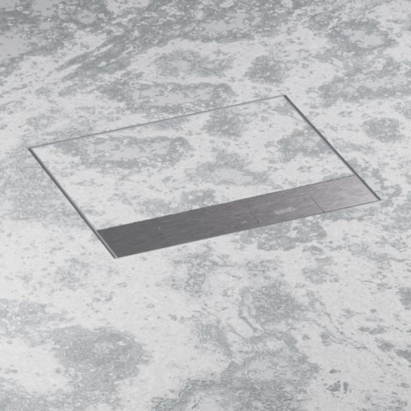Boîte de sol Logix 18 modules horizontaux avec couvercle affleurant métal - pour plancher technique