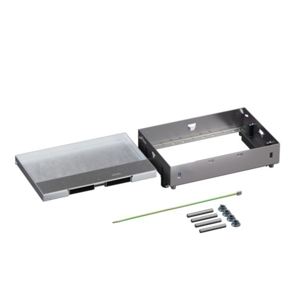 Trappe de visite Logix avec couvercle affleurant métal 203x286mm - hauteur réglable 73mm - pour sol béton ou plancher technique
