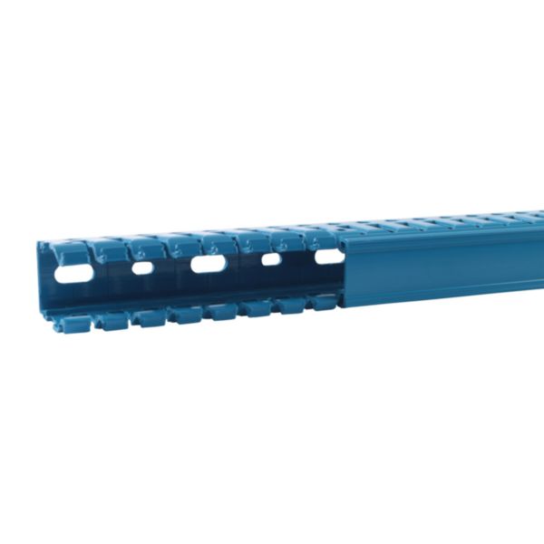 Goulotte de câblage 25x40mm - Fond + couvercle 2m - BSI ZH - PVC Bleu sans halogène