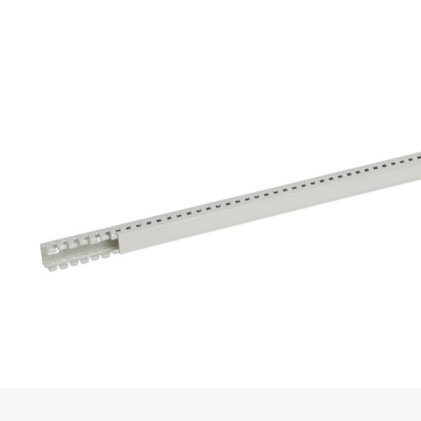 Goulotte de câblage 25X25mm - Fond + couvercle 2m - ZH - PVC gris clair