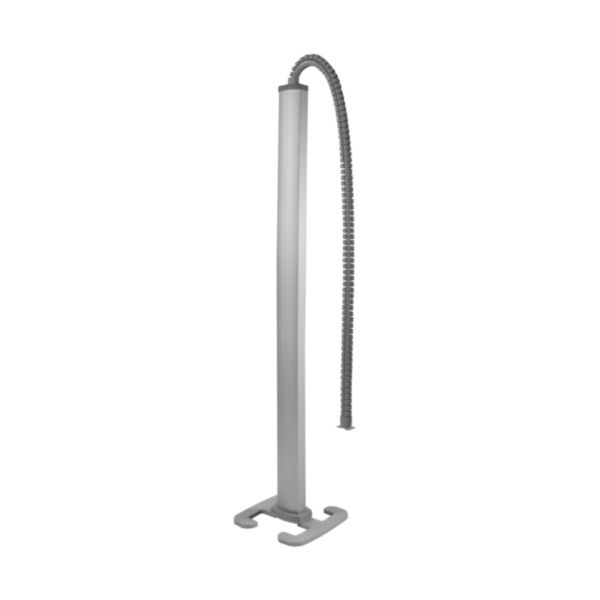 Colonne mobile 2 compartiments, 2 faces à clippage direct Logix 45 - Corps en et couvercles en aluminium. 2m