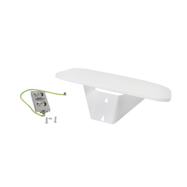 Tablette support en corian blanc pour colonnes Logix