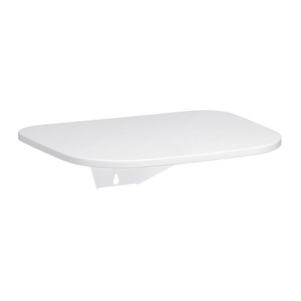 Tablette support en corian blanc pour colonnes Logix