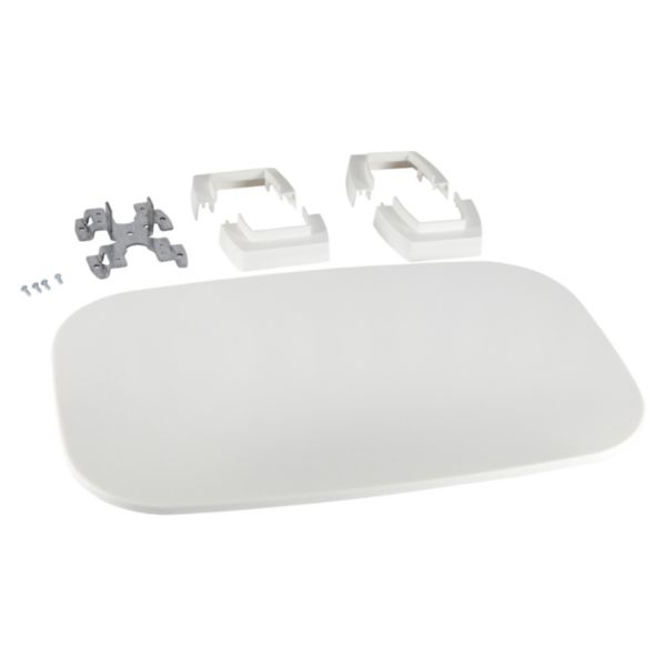 Tablette support en corian blanc pour colonnettes Logix