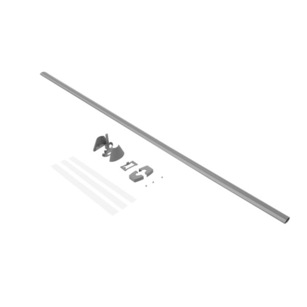 Kit extension Ovaline pour colonnette 2 compartiments couleur aluminium