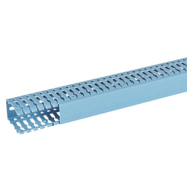 Goulotte de câblage 25x40mm - Fond + couvercle 2m - BSI - PVC Bleu