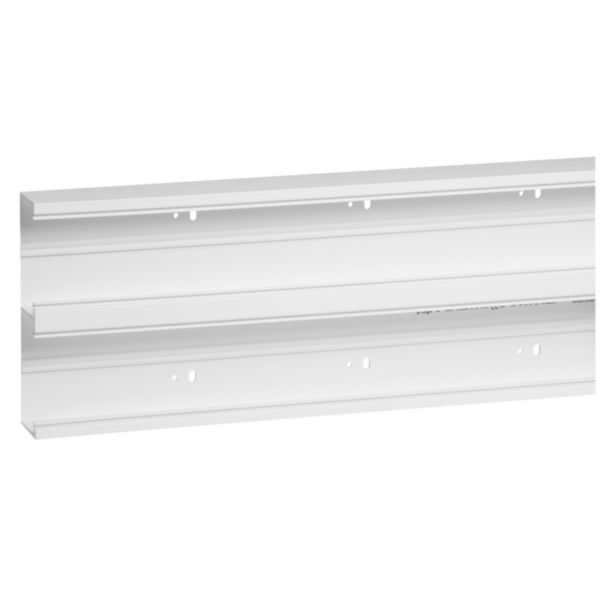 LOGIX U fond 190x50 2 compartiments blanc artic