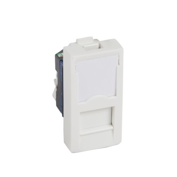 Prise RJ45 catégorie 6 Logix-Ecrantée FTP - 1 module - Permet les transmissions à haut débit (Gigabit Ethernet)